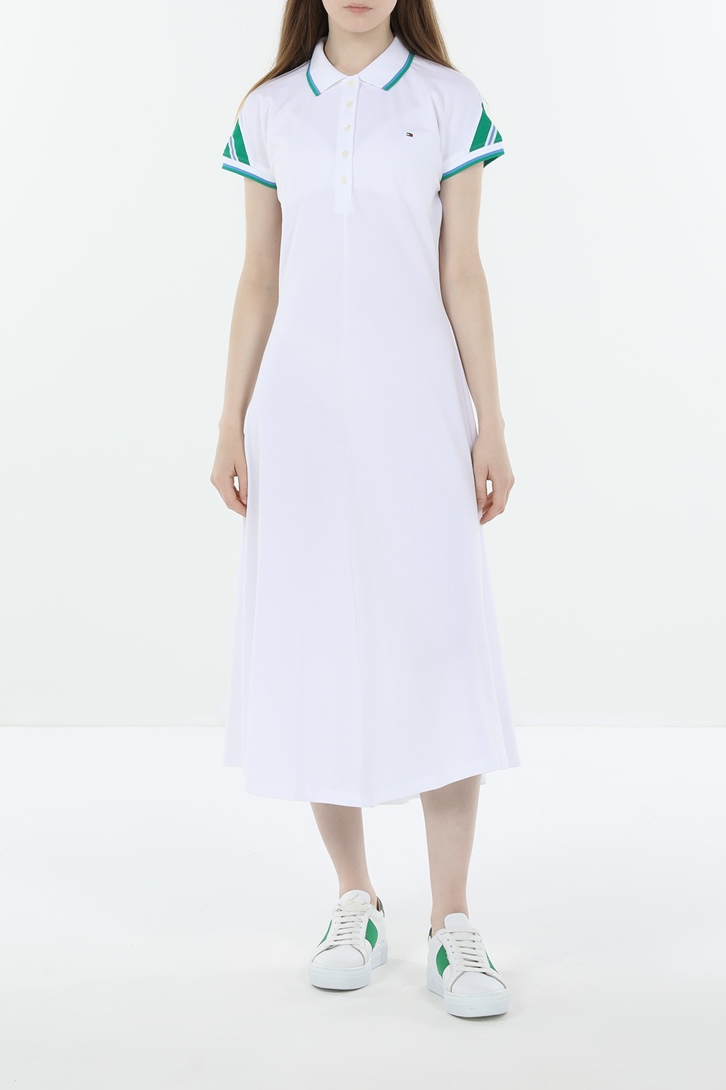 

Платье женское TOMMY HILFIGER WW0WW41269 белое S, Белый, WW0WW41269