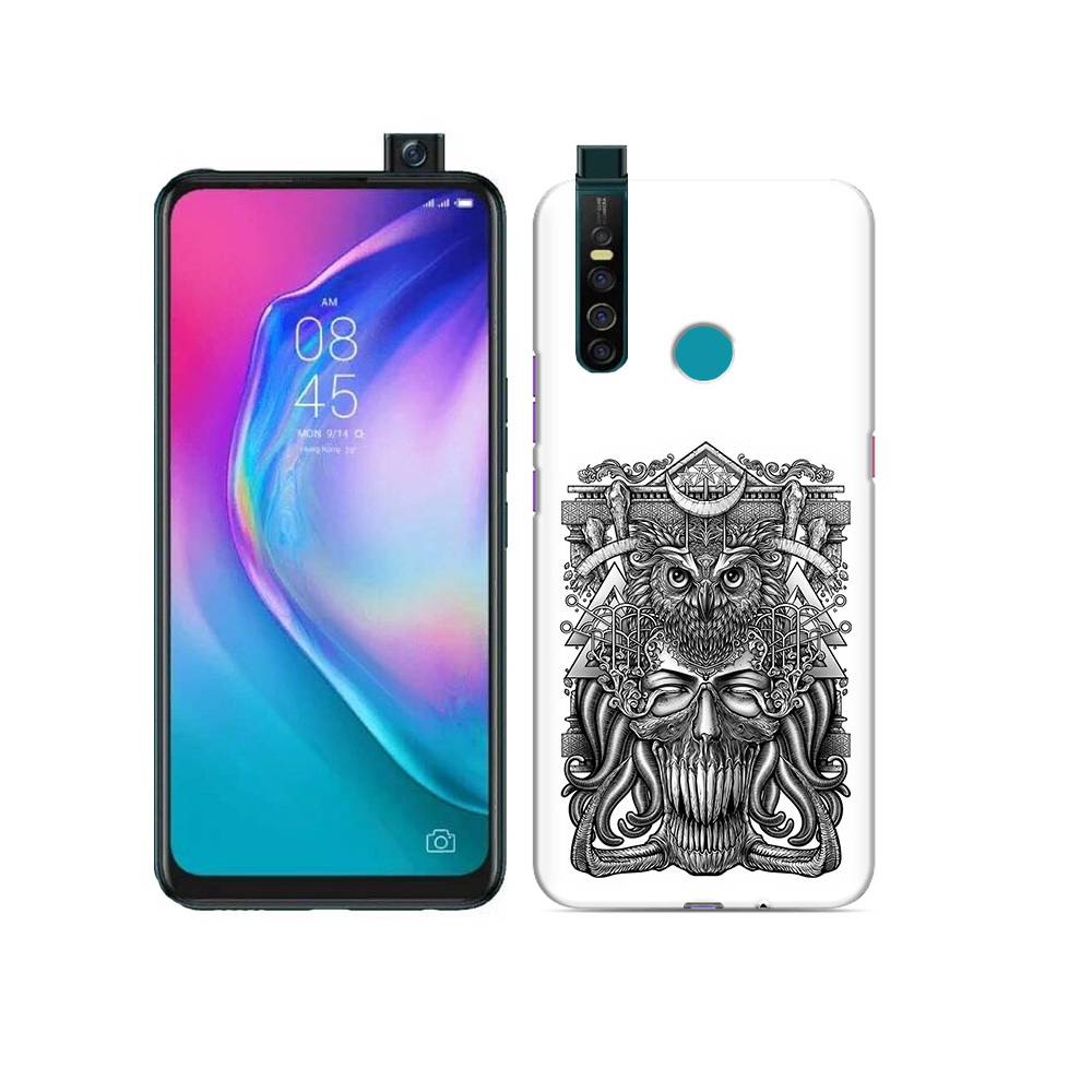 

Чехол MyPads Tocco для Tecno Camon 15 Pro зубастая сова, Прозрачный, Tocco