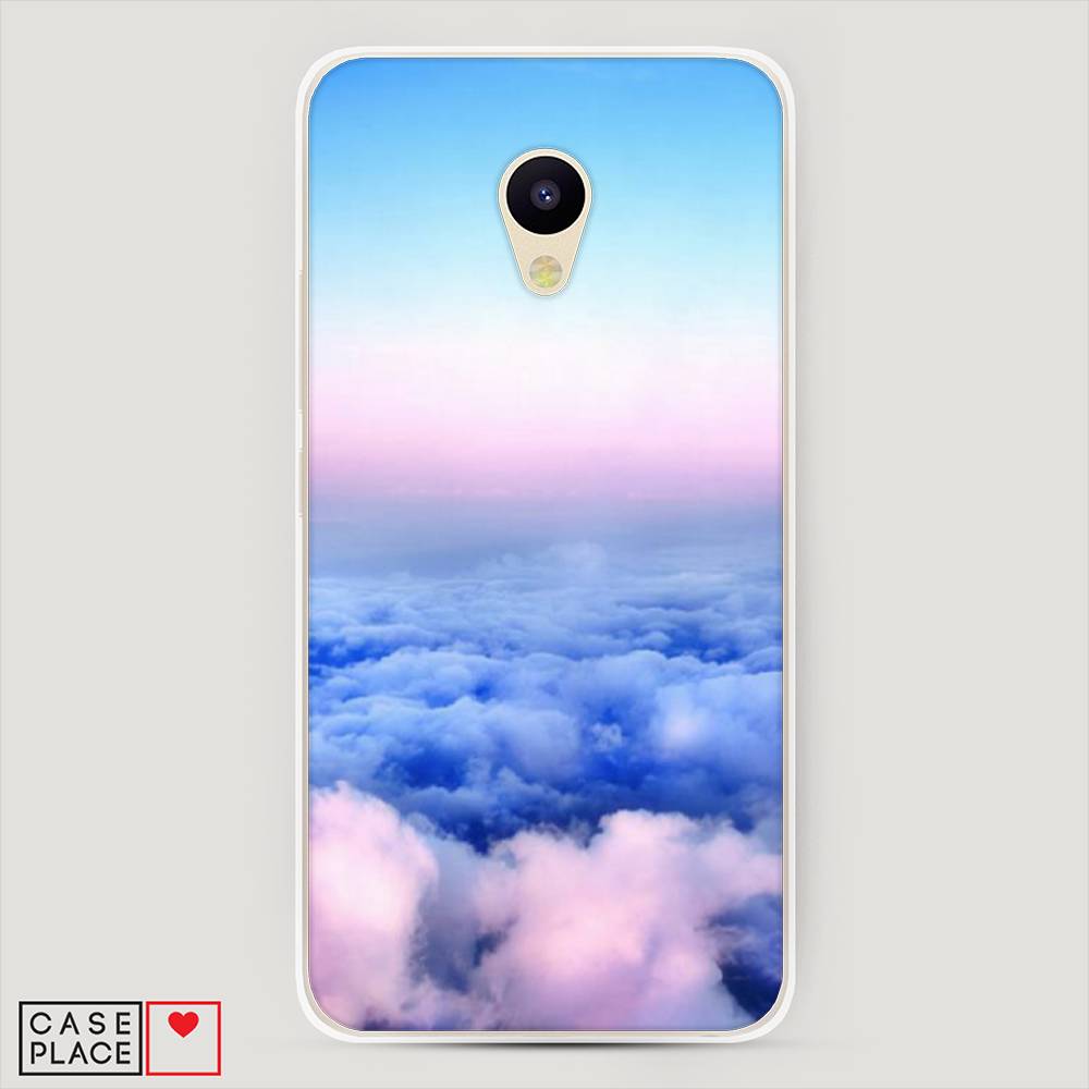 

Чехол Awog на Meizu M5c "Облака", Голубой;розовый, 72350-4
