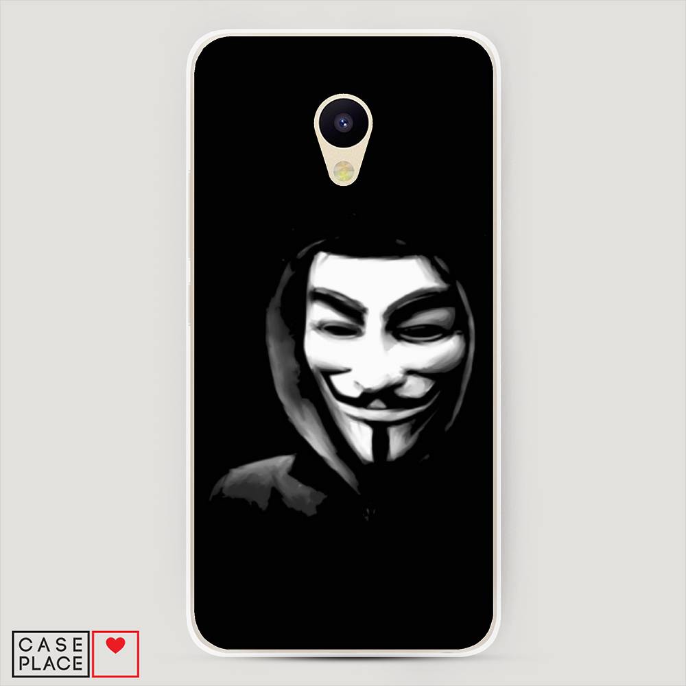 

Чехол Awog на Meizu M5c "Анонимус", Черный;серый;белый, 72350-5