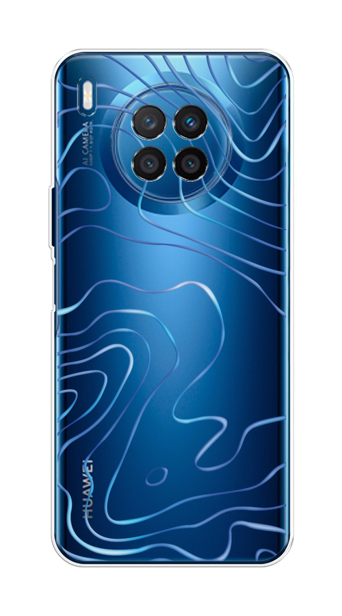 

Чехол на Huawei Nova 8i/Honor 50 lite "Blue lines", Прозрачный;синий, 6106350-1