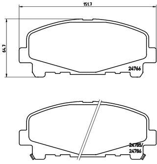 

Тормозные колодки brembo передние для Honda Accord 8 2008- P28043