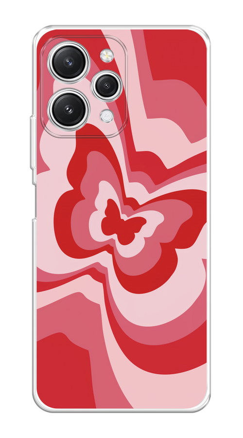 

Чехол Homey на Xiaomi Redmi 12 "Бабочка в стиле хиппи", Красный;розовый, 319250-1