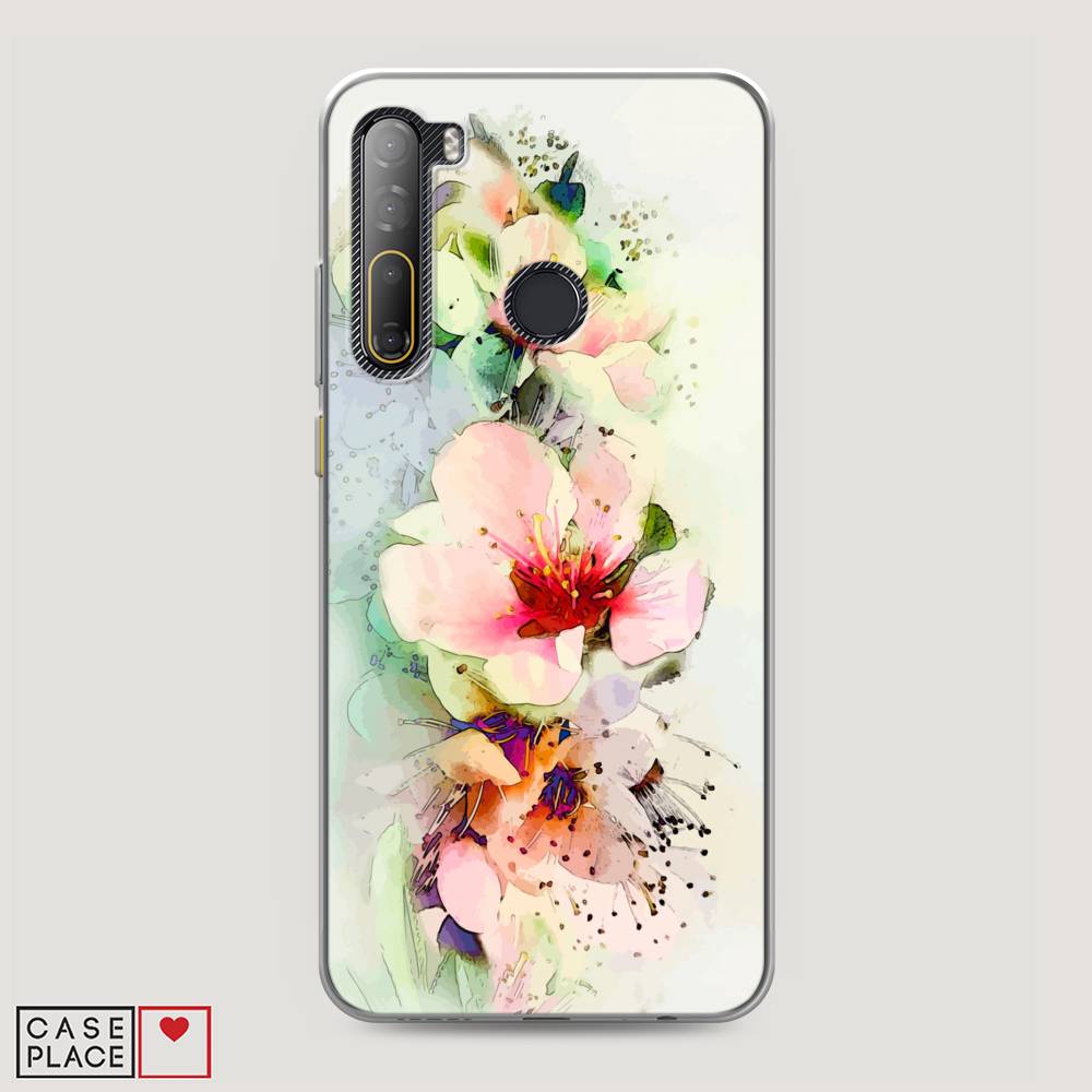 

Чехол на HTC Desire 20 Pro "Нежные цветы", Зеленый;розовый, 102750-2