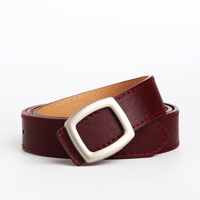 

Ремень женский NoBrand 9865578 бордовый, 105 см