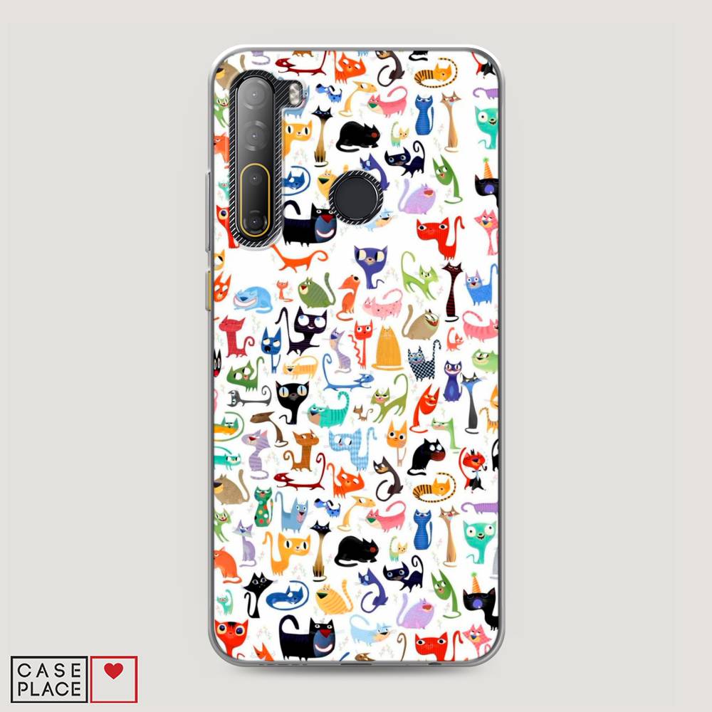 

Чехол на HTC Desire 20 Pro "Цветные коты", Разноцветный, 102750-1