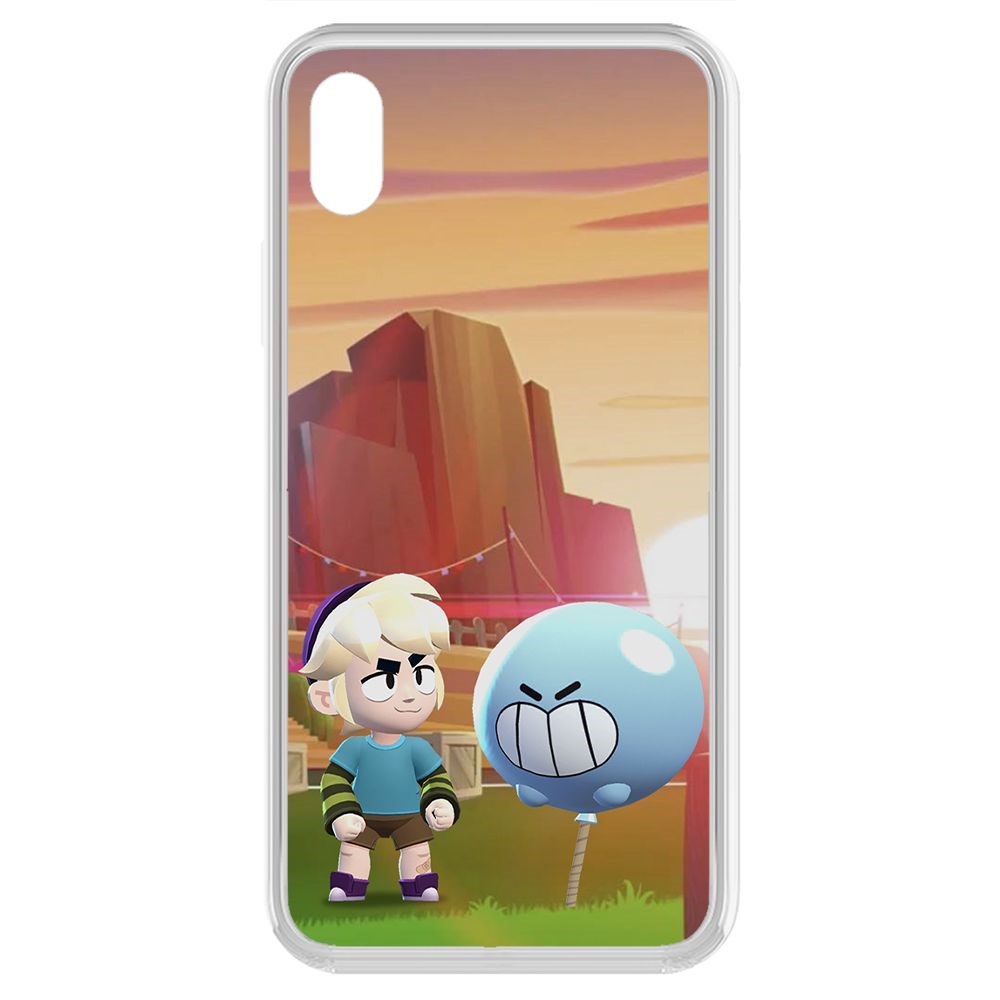 

Чехол-накладка Brawl Stars-Гас для iPhone XR, Прозрачный