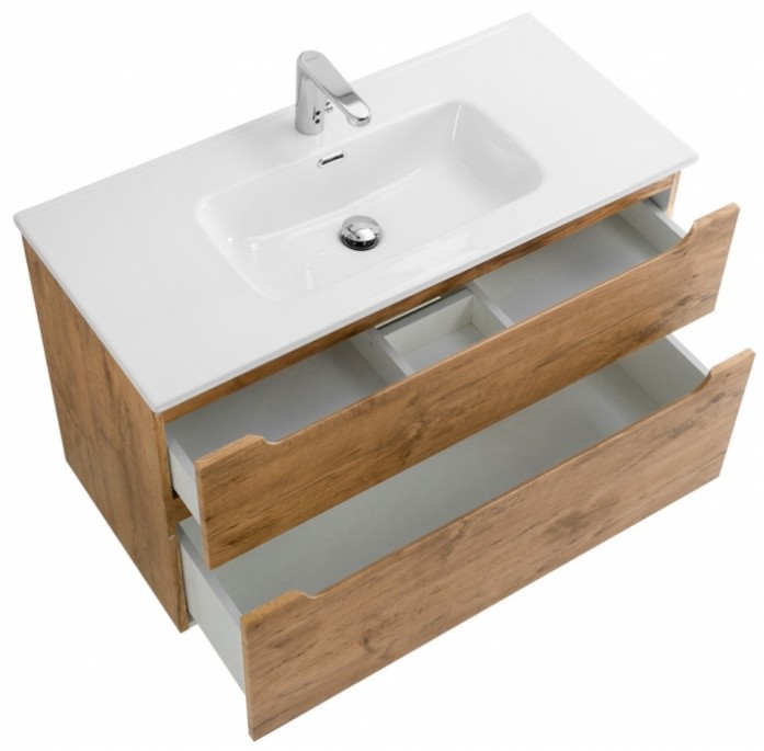

Тумба с раковиной BelBagno Etna H60-100-BB1000ETL 100 см Rovere Nature, Бежевый, Тумба с раковиной BelBagno 100 см