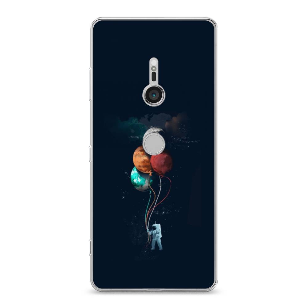 

Чехол для Sony Xperia XZ3 "Космонавт с шариками", Разноцветный, 53650-4