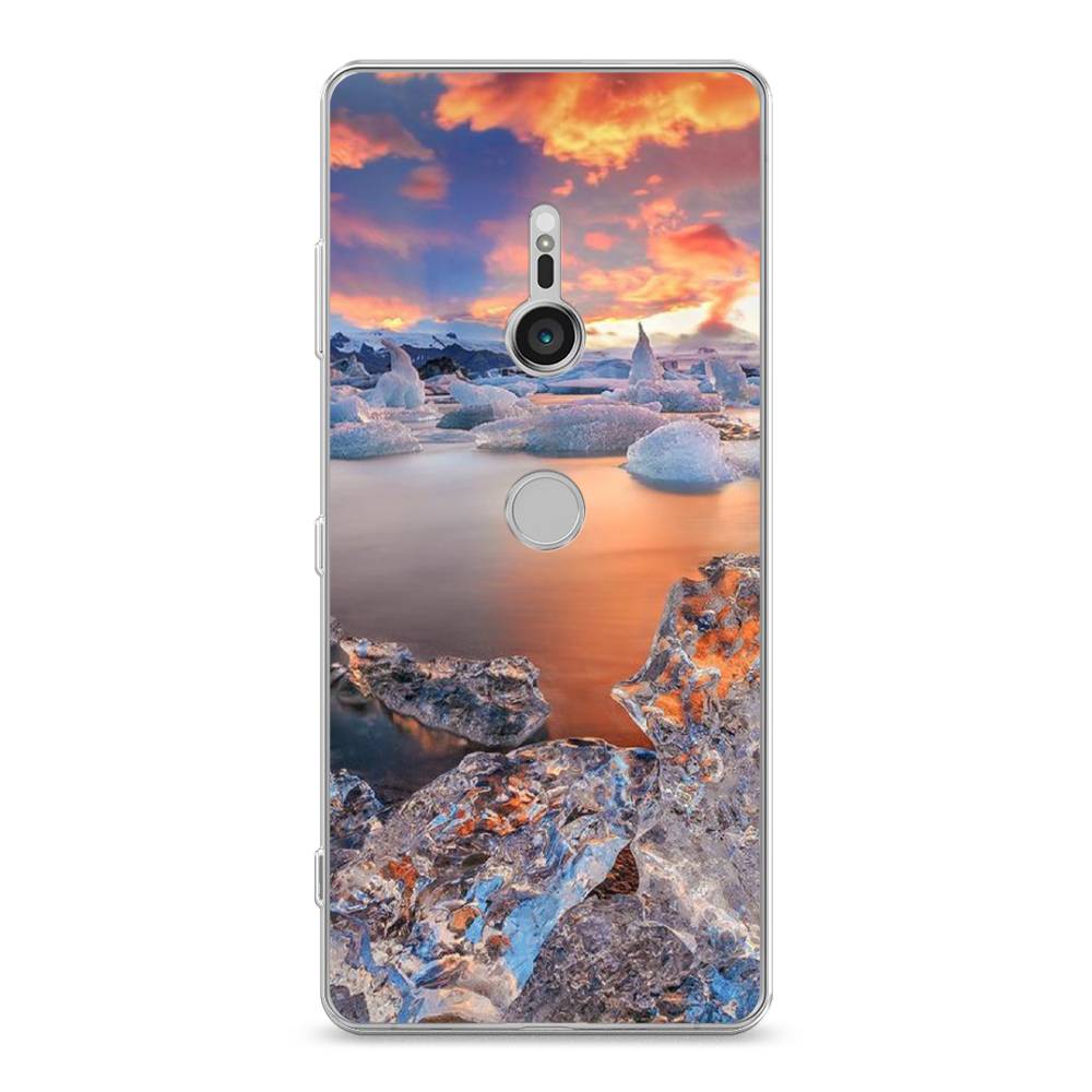 

Чехол для Sony Xperia XZ3 "Ледники", Синий;оранжевый, 53650-2