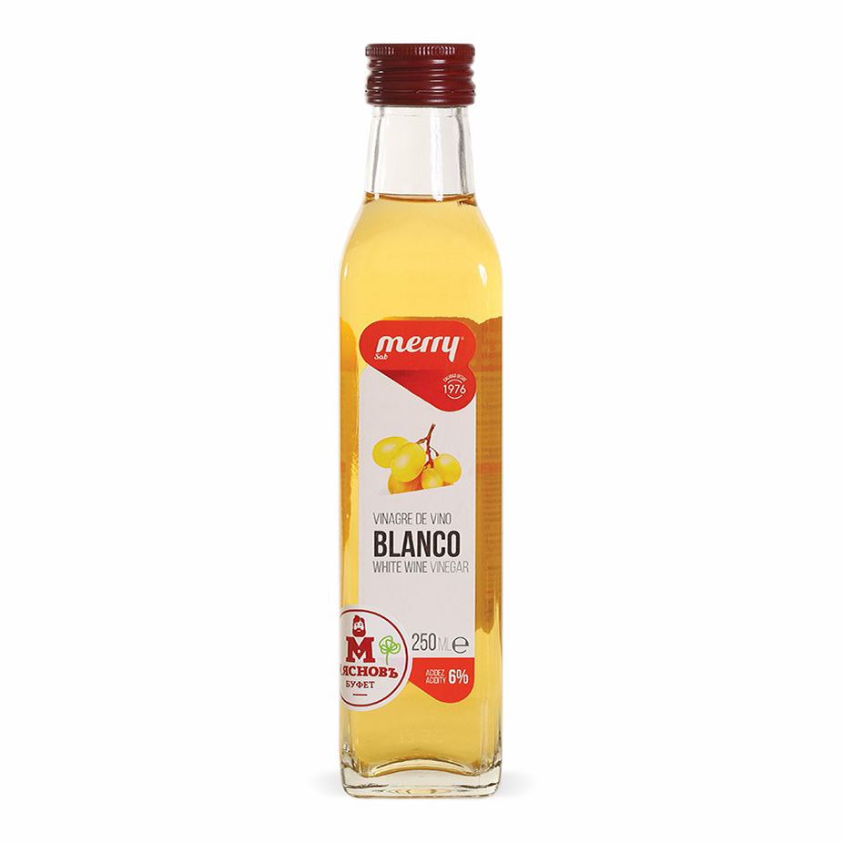 

Уксус МясновЪ БУФЕТ Merry Sab винный белый 6% 250 мл