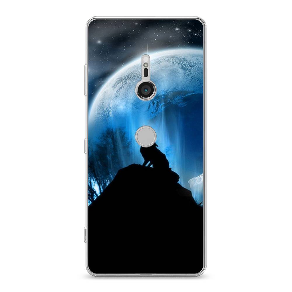 

Чехол для Sony Xperia XZ3 "Волк 2", Синий;черный;белый, 53650-1