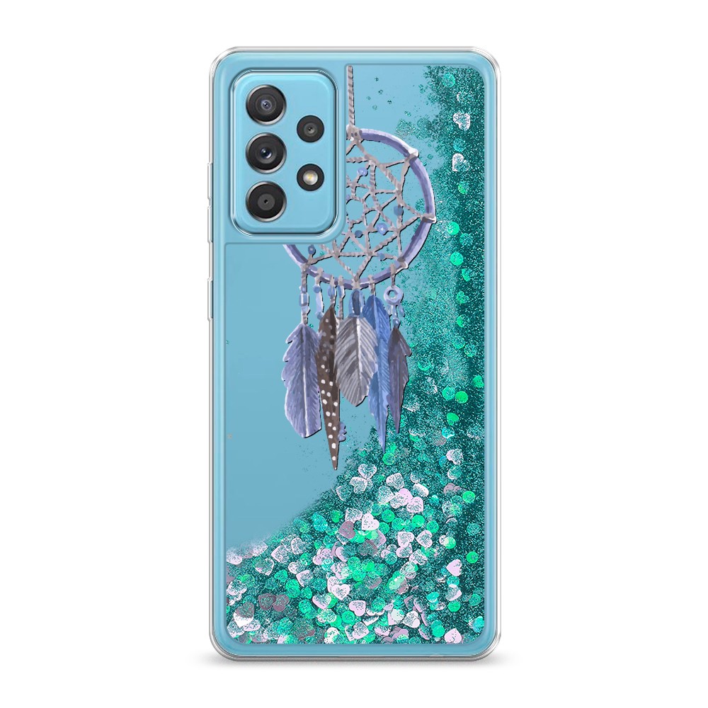 

Жидкий чехол с блестками "Синий ловец снов акварель" на Samsung Galaxy A52, 2102495-1