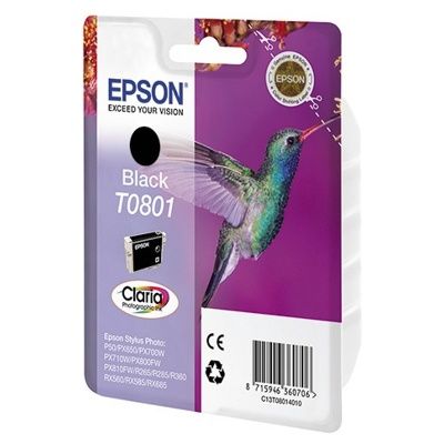 

Картридж для струйного принтера Epson C13T08014011/C13T08014021, черный, оригинал, t0801
