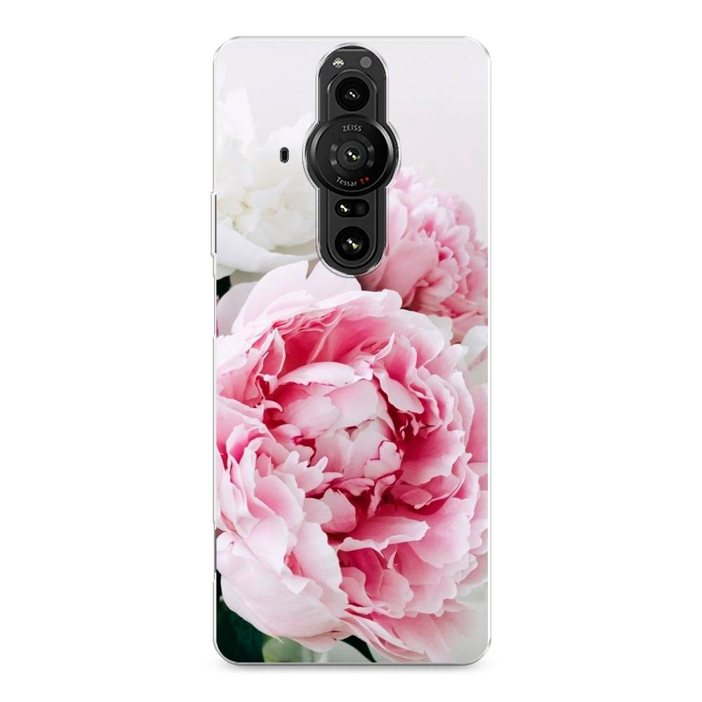 

Чехол на Sony Xperia Pro-I "Розовые и белые пионы", Розовый;белый, 55050-2