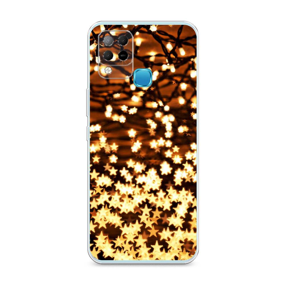

Чехол на Infinix HOT 10S "Новогодняя гирлянда", Золотистый, 3100250-5