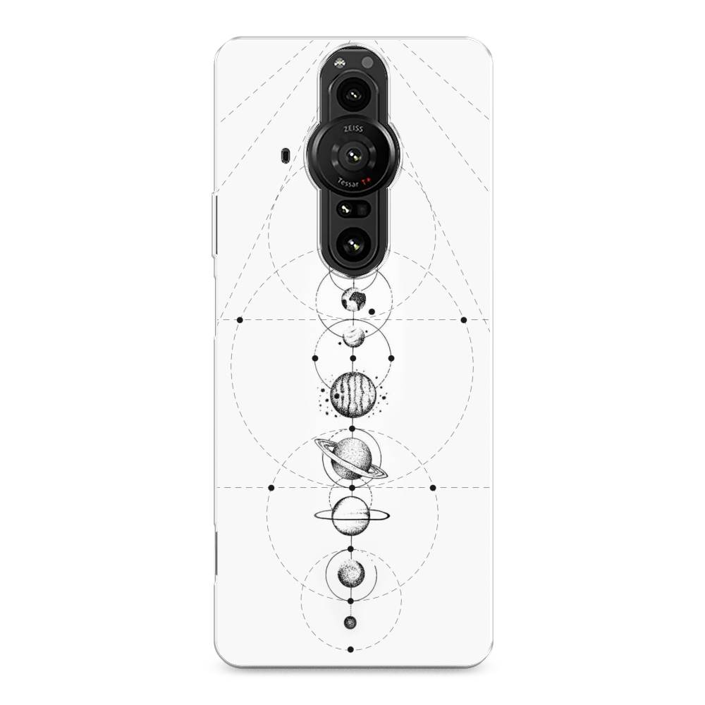 

Чехол на Sony Xperia Pro-I "Парад планет", Серый, 55050-2
