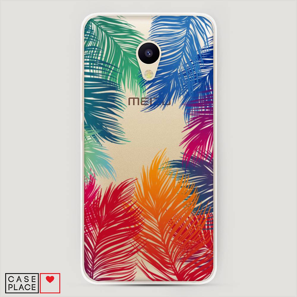 фото Чехол awog "рамка из перьев" для meizu m5c