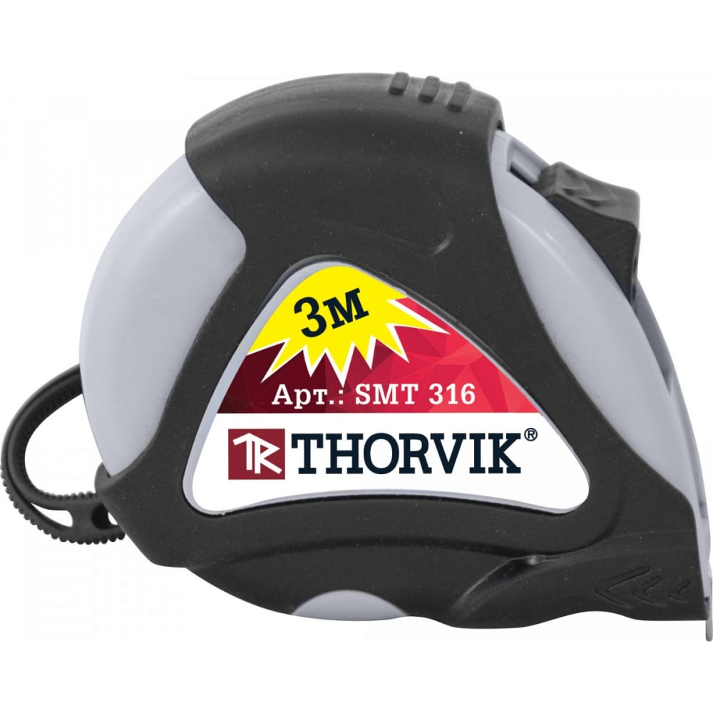 Рулетка в обрезиненном корпусе THORVIK SMT316 52388