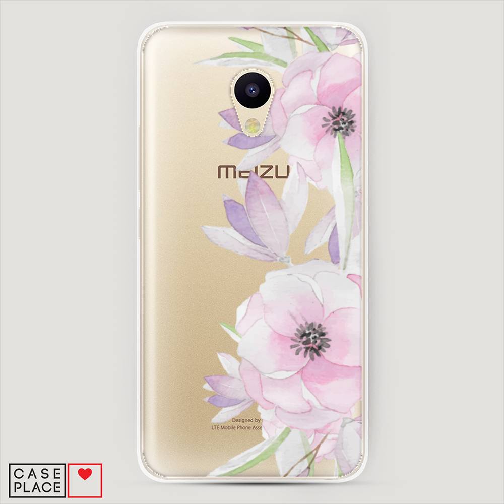 

Чехол Awog на Meizu M5c "Нежные анемоны", Розовый;черный;фиолетовый, 72350-8