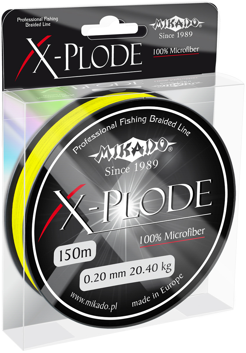 

Плетеный шнур Mikado X-PLODE 0,18 yellow (150 м) - 18.35 кг., Фиолетовый, TERRITORY PURPLE LINE