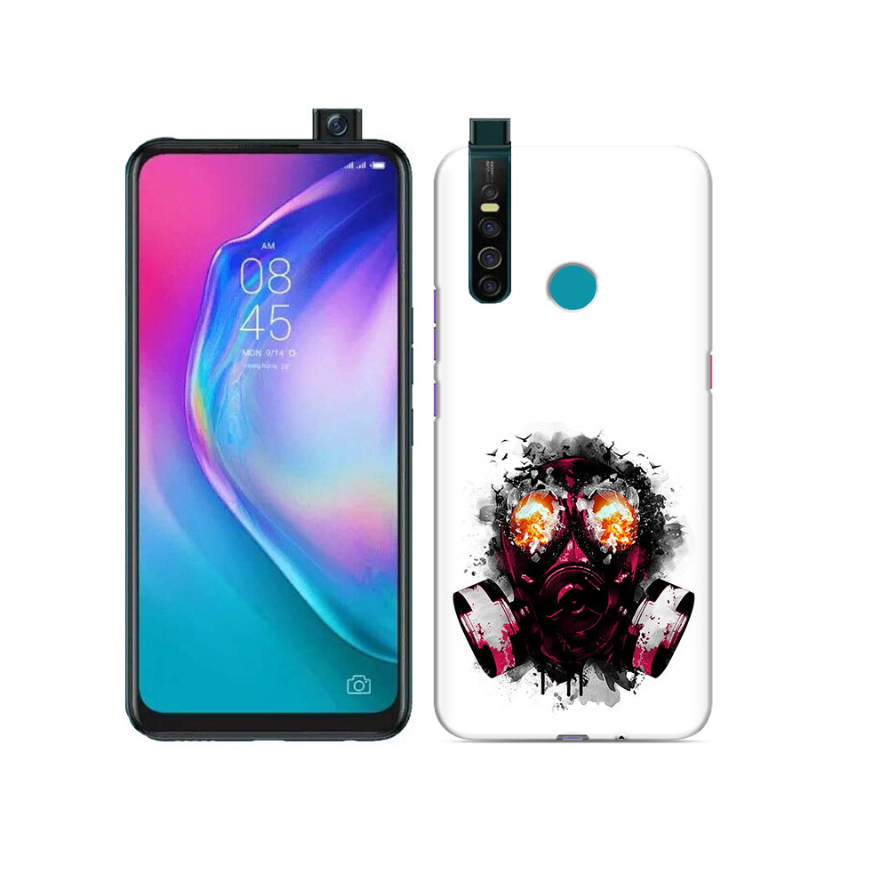 

Чехол MyPads Tocco для Tecno Camon 15 Pro красный противогаз, Прозрачный, Tocco