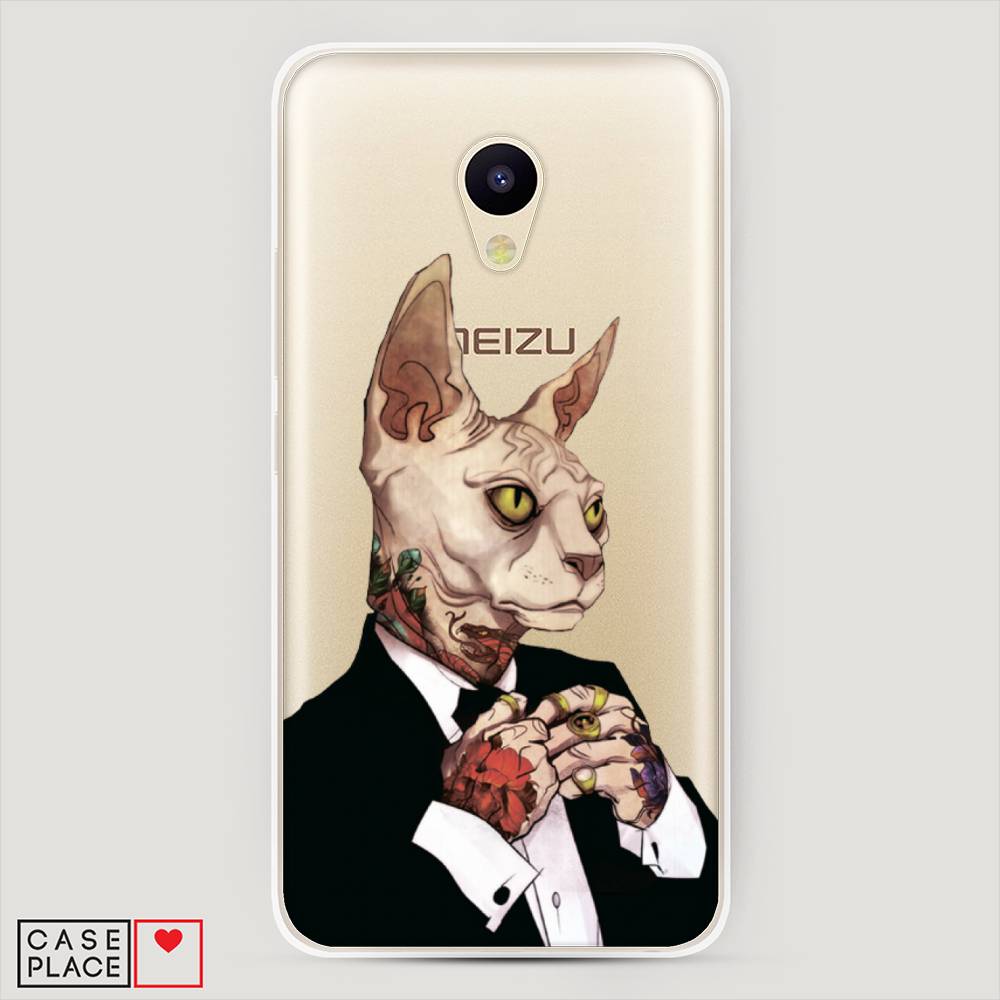 

Чехол Awog на Meizu M5c "Татуированный сфинкс", Бежевый;черный;красный, 72350-7