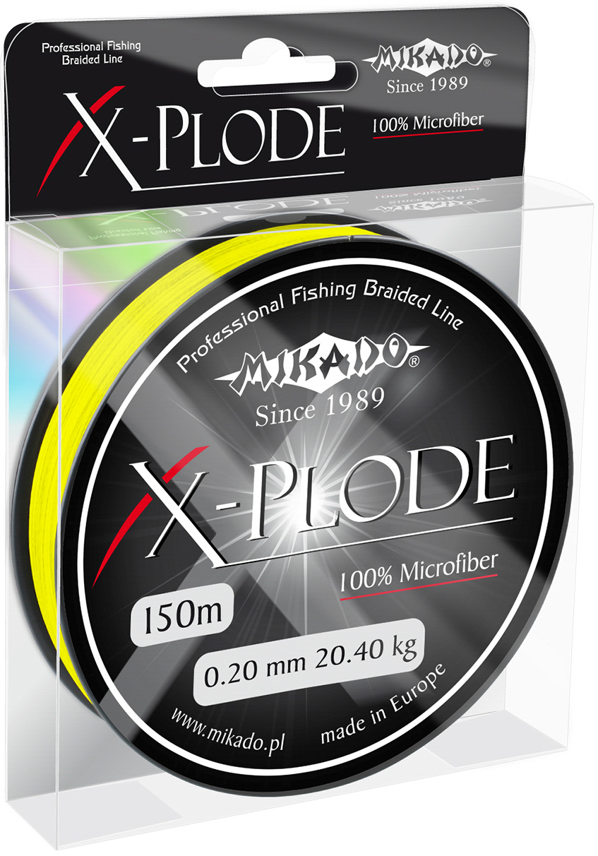 Плетеный шнур Mikado X-PLODE 0,25 yellow (150 м) - 28.50 кг.