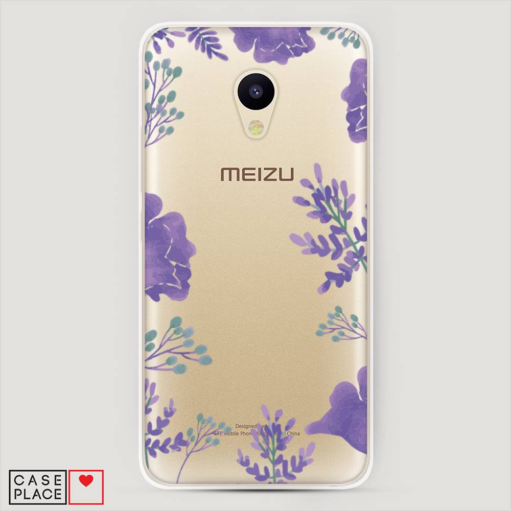 

Чехол Awog на Meizu M5c "Сиреневая цветочная рамка", Прозрачный;фиолетовый, 72350-8