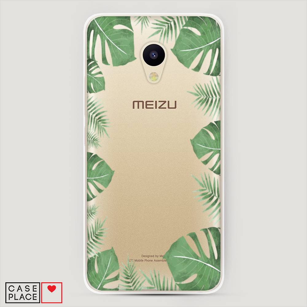 

Чехол Awog на Meizu M5c "Листья папоротника рамка", Зеленый, 72350-8