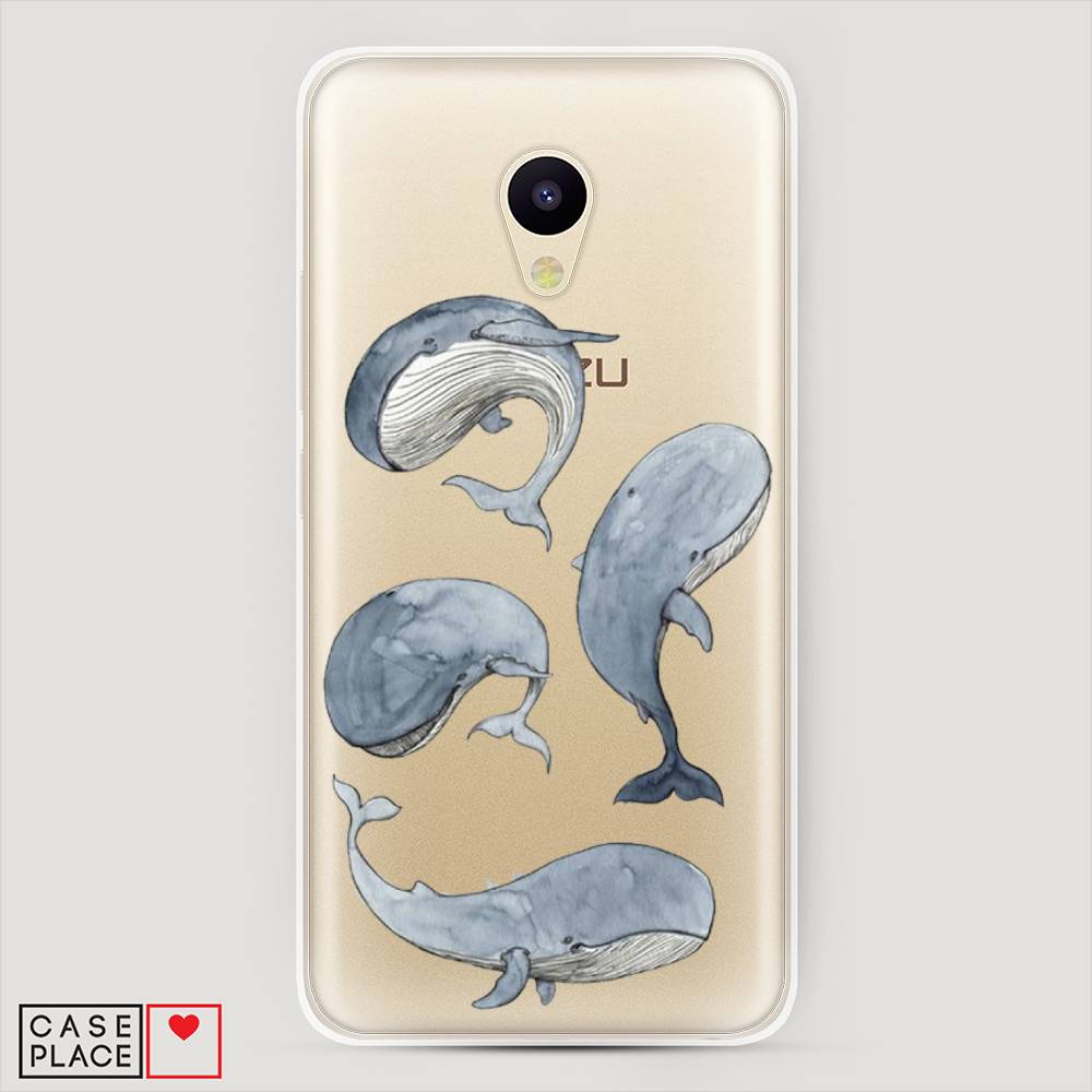 

Чехол Awog на Meizu M5c "Киты", Белый;прозрачный;голубой, 72350-1