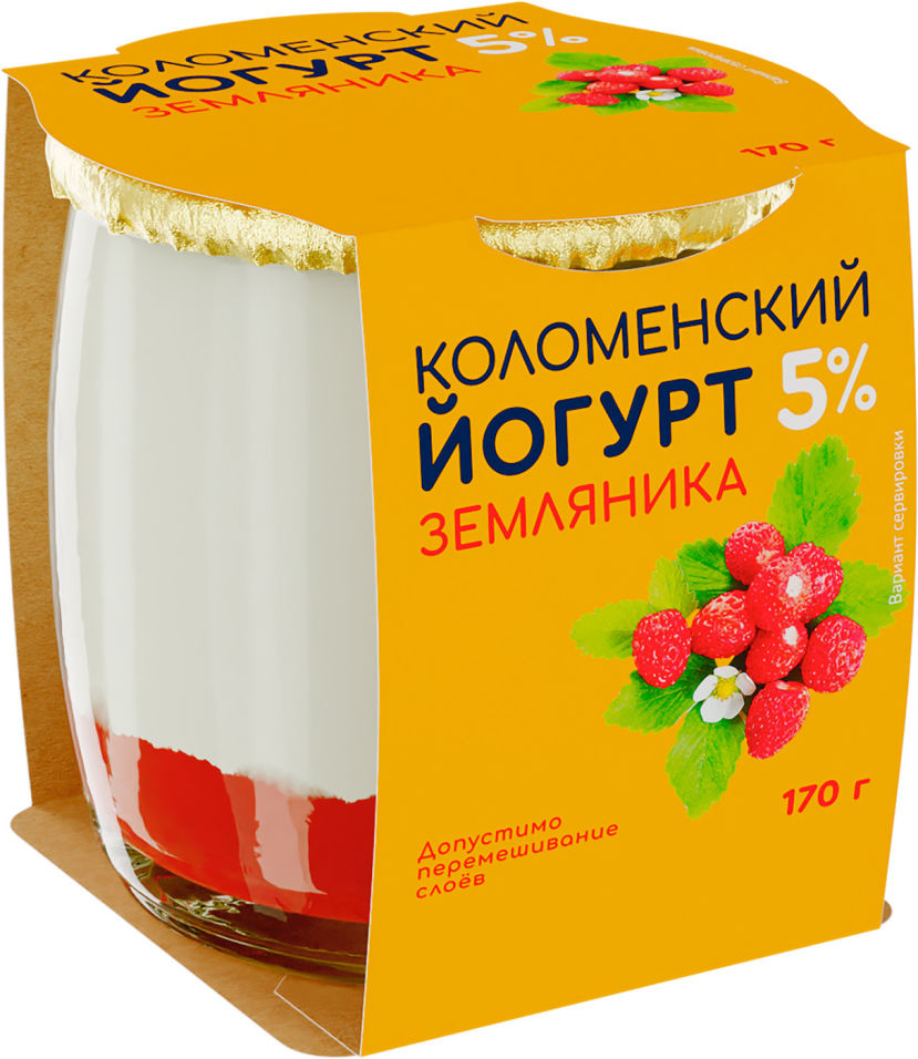 

Йогурт Коломенский Земляника 5% 170 г