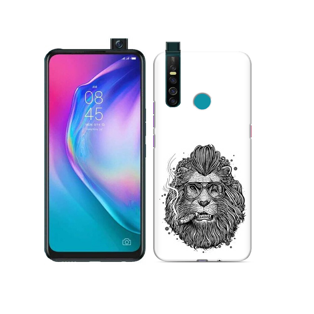 

Чехол MyPads Tocco для Tecno Camon 15 Pro курящий лев, Прозрачный, Tocco
