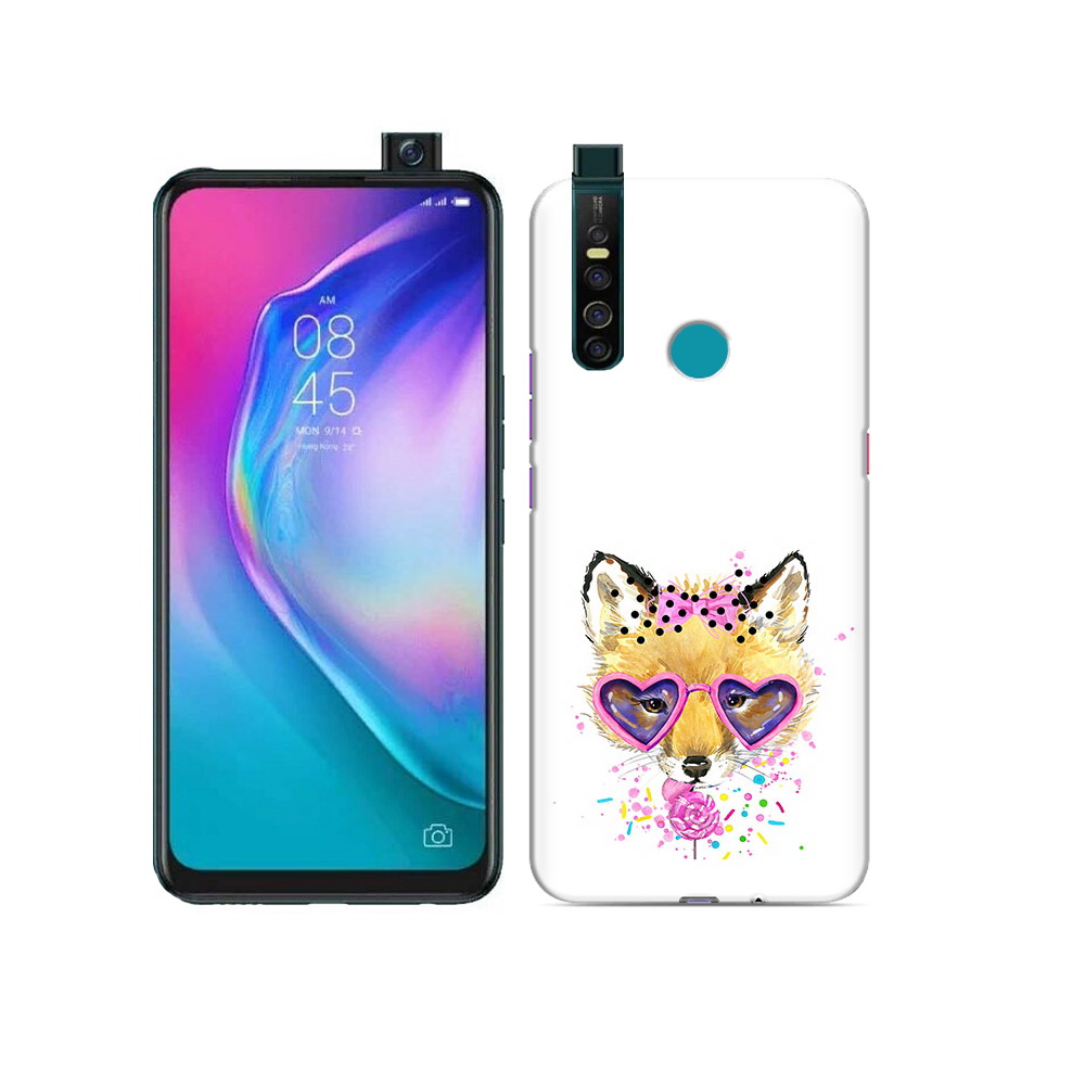 

Чехол MyPads Tocco для Tecno Camon 15 Pro лисенок с бантиком, Прозрачный, Tocco