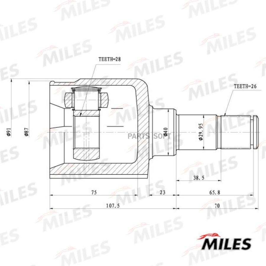 

Шрус Miles GA10080