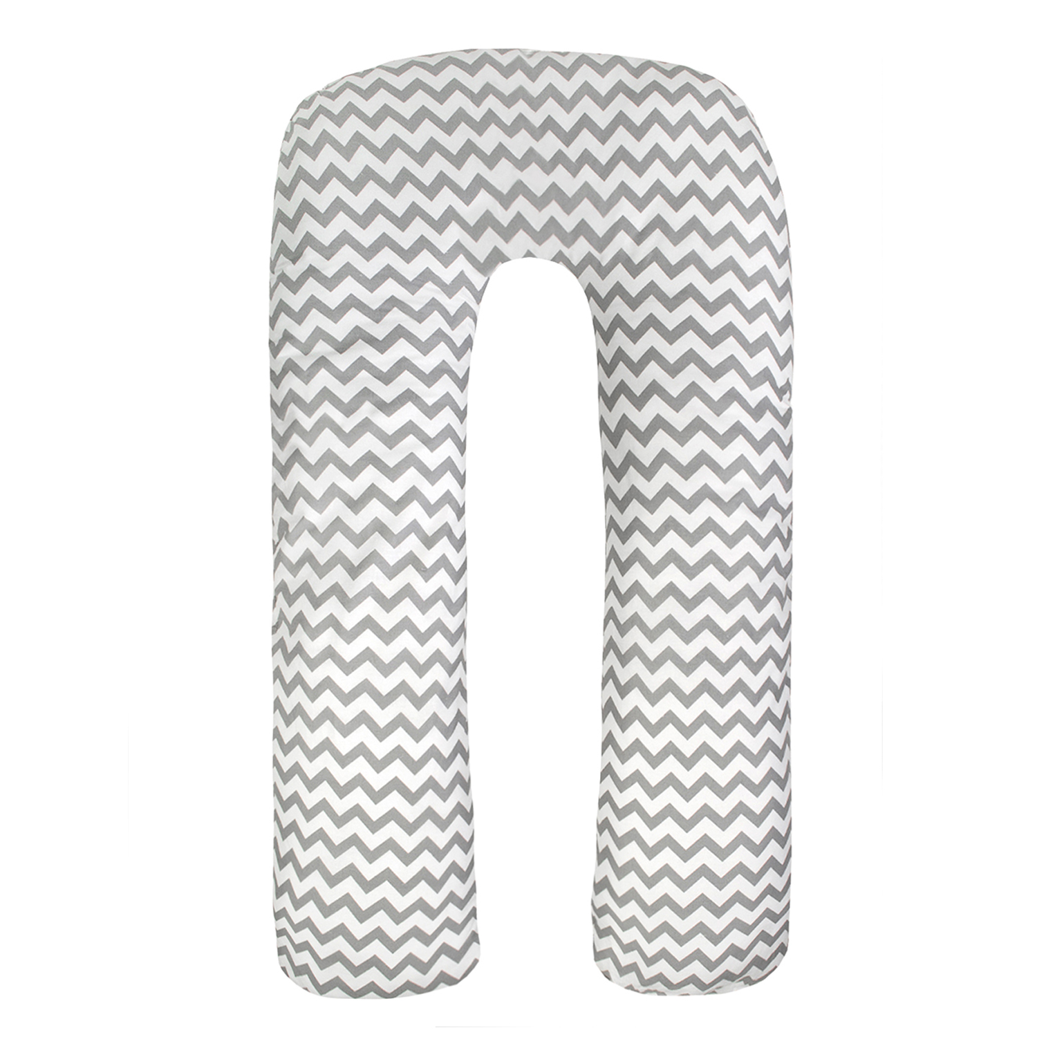 Наволочка к подушке для беременных AmaroBaby U-образная 340х35 (Зигзаг серый)
