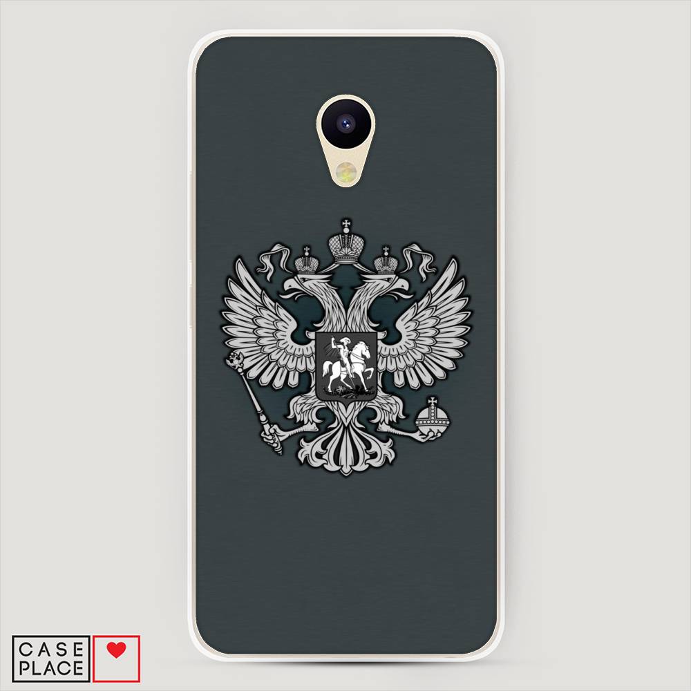 

Чехол Awog на Meizu M5c "Герб России серый", 72350-5