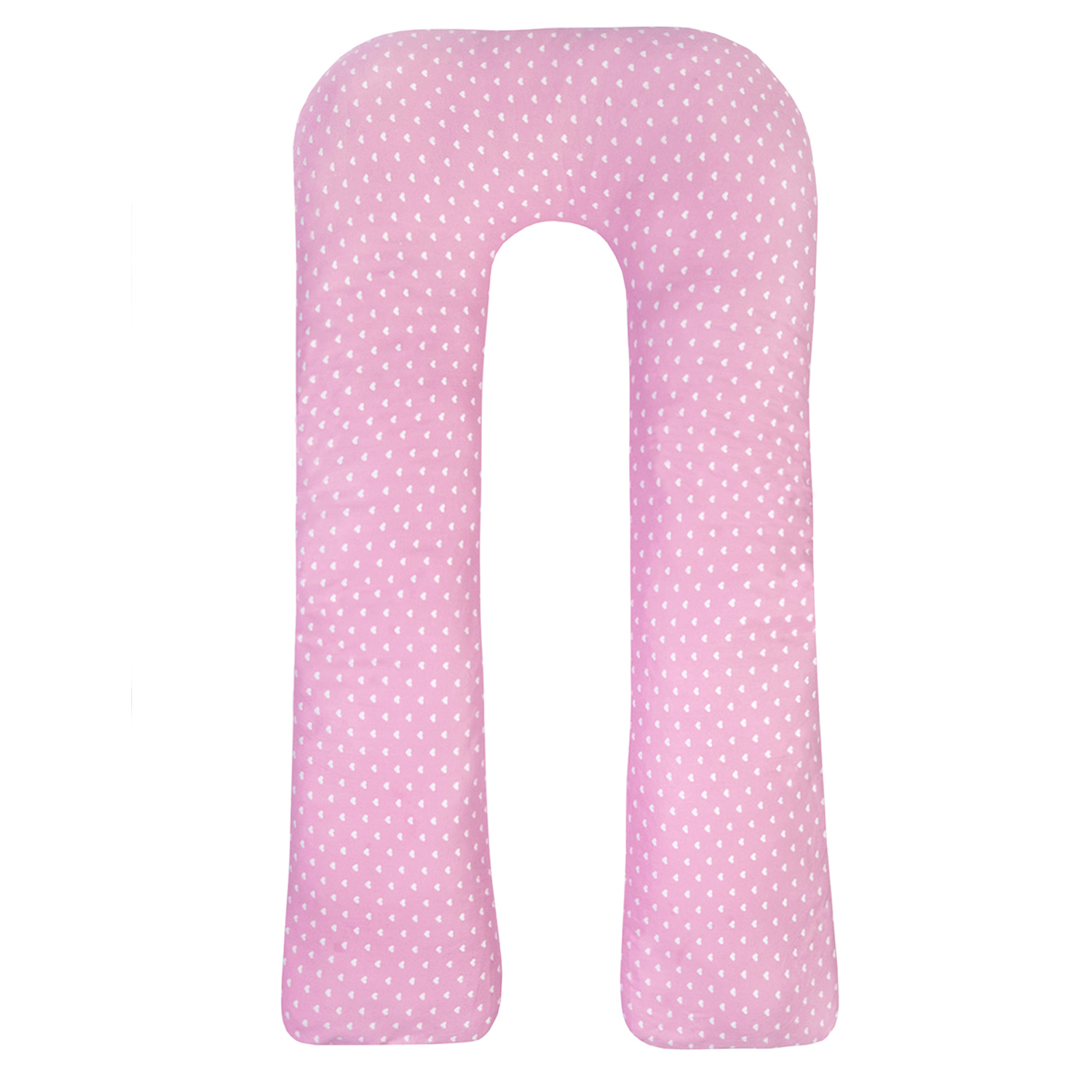 фото Наволочка к подушке для беременных amarobaby u-образная 340х35 (сердечки розовые)