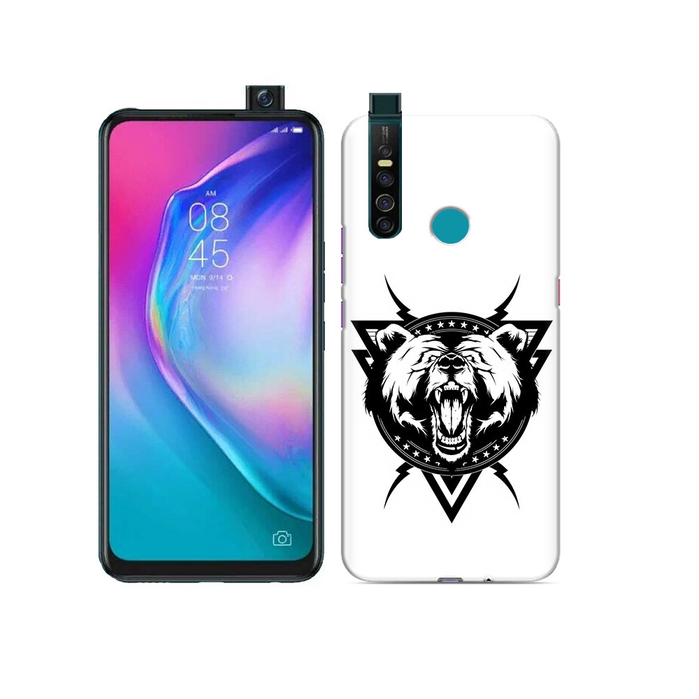 

Чехол MyPads Tocco для Tecno Camon 15 Pro медведь в треугольнике, Прозрачный, Tocco
