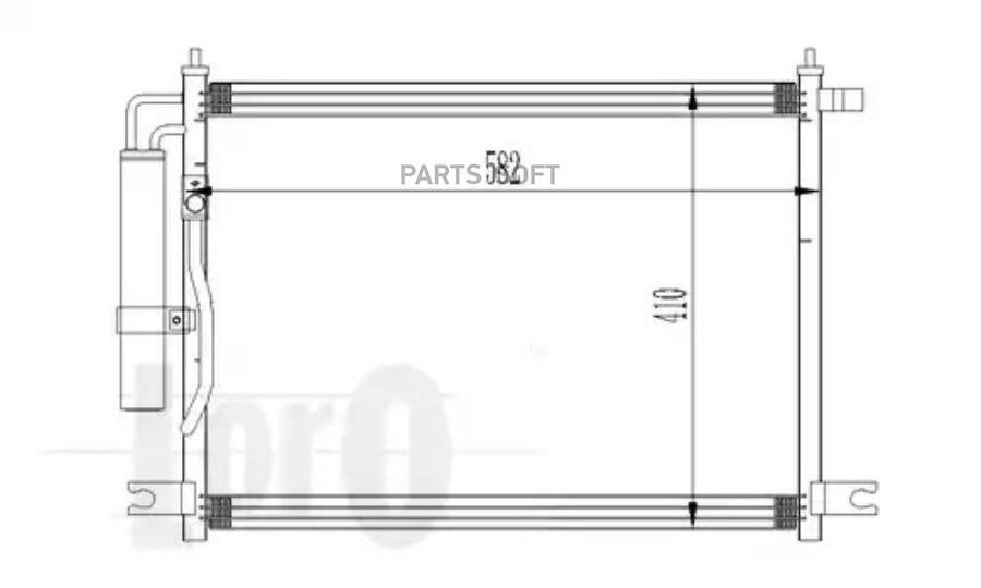 

Радиатор кондиционера CHEVROLET AVEO T250/T255 1.4i 16V/1.5i 8V 05-, KALOS 1.4i 8V/1.4i 16