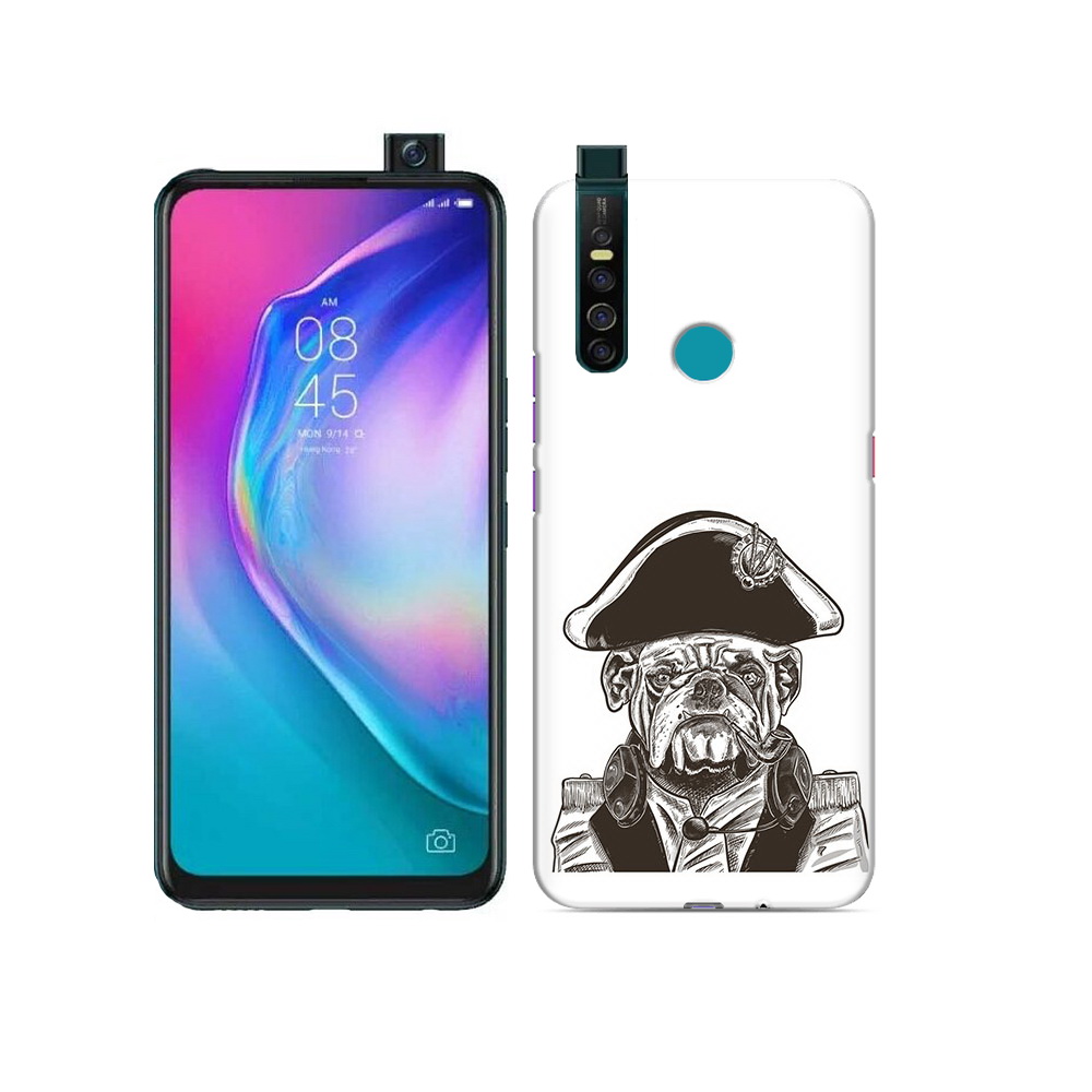 

Чехол MyPads Tocco для Tecno Camon 15 Pro мопс генерал, Прозрачный, Tocco