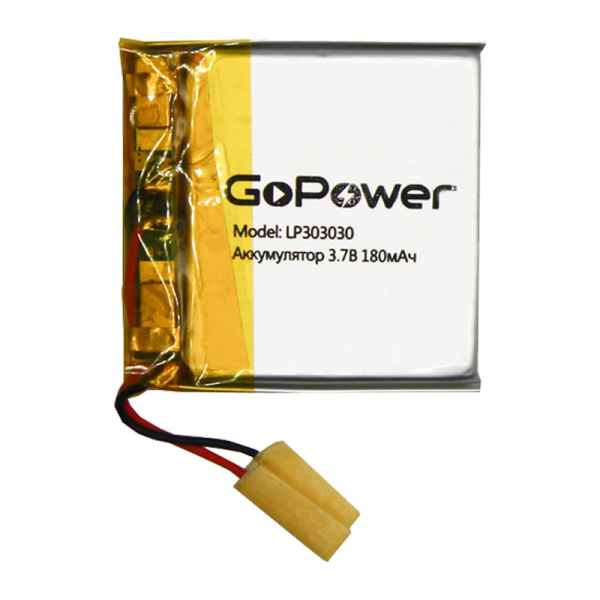 Аккумулятор Li-Pol (батарея) 3x30x30mm 2pin 3.7V/180mAh