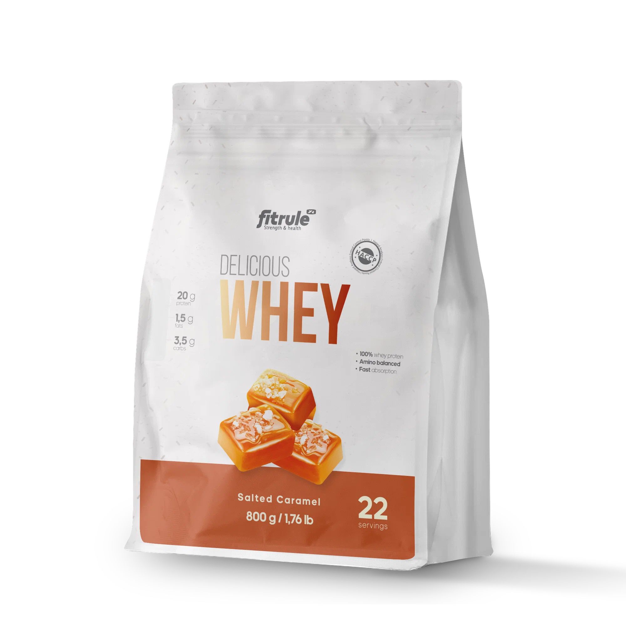 

Протеин Fitrule Whey солёная карамель, 800 г, солёная
