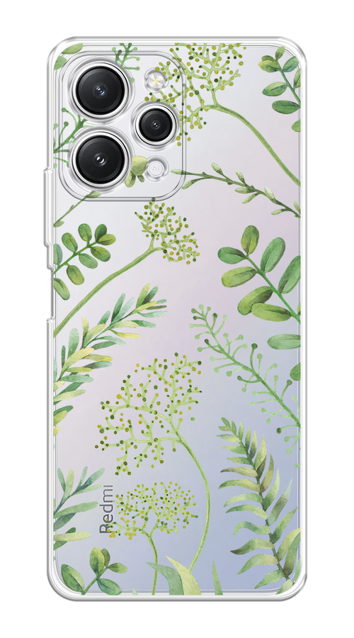 

Чехол Homey на Xiaomi Redmi 12 "Green Leaves", Зеленый;прозрачный, 319250-1