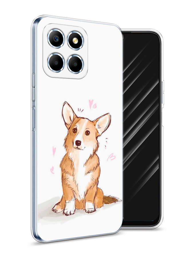 

Чехол Awog на Honor X6s "Корги любовь", Бежевый;белый, 6120250-1