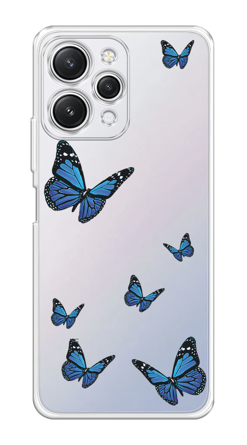 

Чехол Homey на Xiaomi Redmi 12 "Blue butterflies", Синий;черный, 319250-1