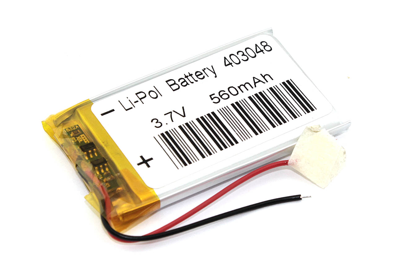 Аккумулятор Li-Pol батарея 4x30x48mm 2pin 37V560mAh 560₽