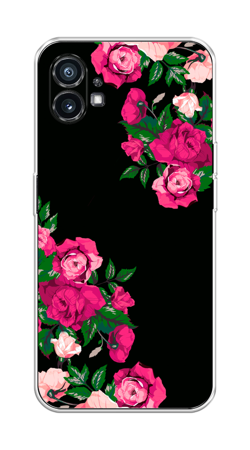 

Чехол Homey на Nothing Phone (1) "Розы фуксия", Черный;розовый;зеленый, 3300150-1