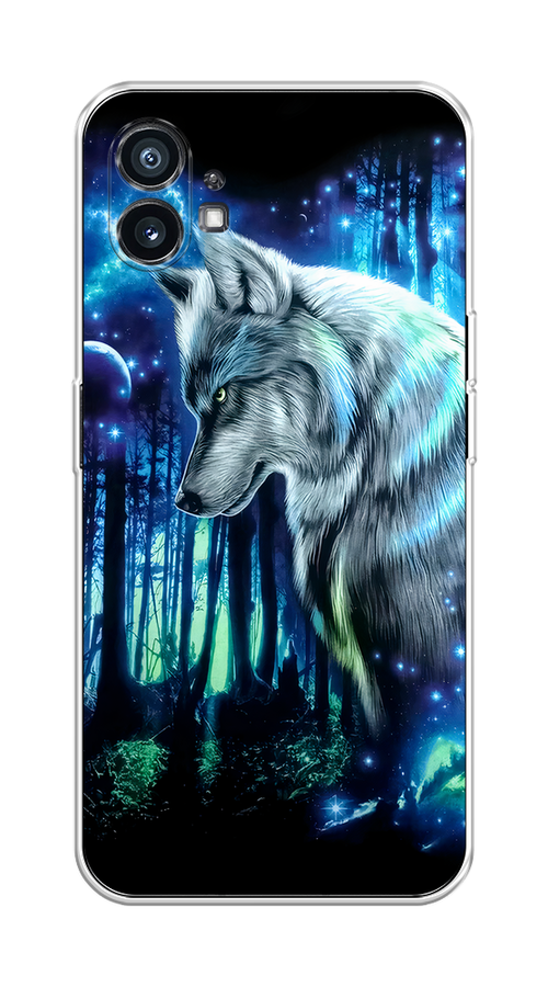 

Чехол Homey на Nothing Phone (1) "Сказочный волк", Синий;серебристый;черный, 3300150-1