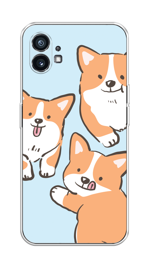 

Чехол Homey на Nothing Phone (1) "Милые корги", Бежевый;голубой;коричневый, 3300150-1